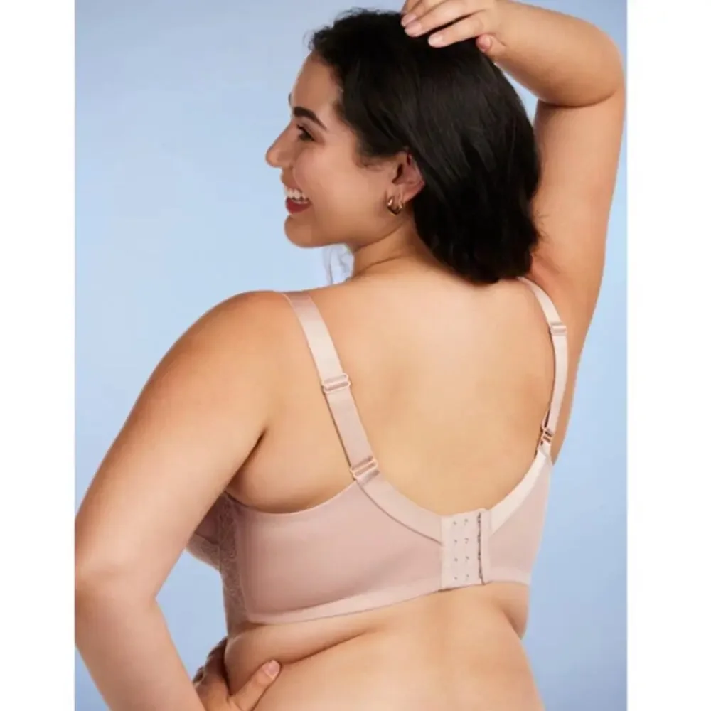 HSIA Mermaid Scales Lace Underwire Bra NWT Blush 36D Minimizer
